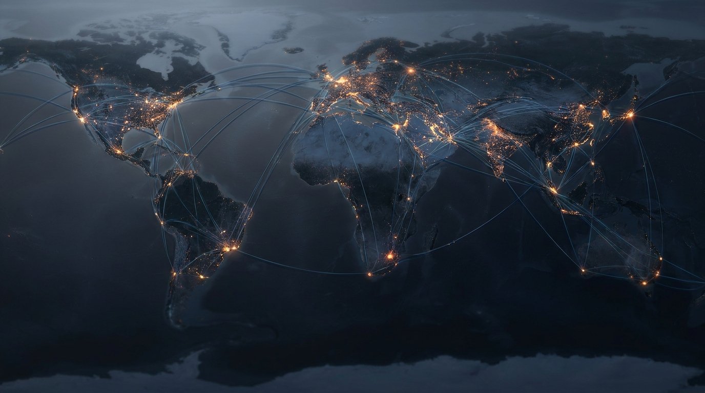 Global map view representing broad-remit channel partner search